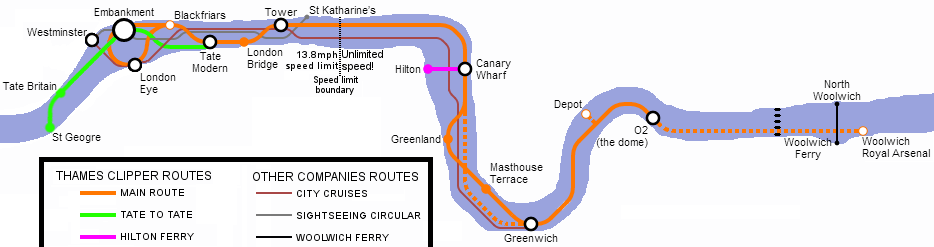 thames clipper journey times